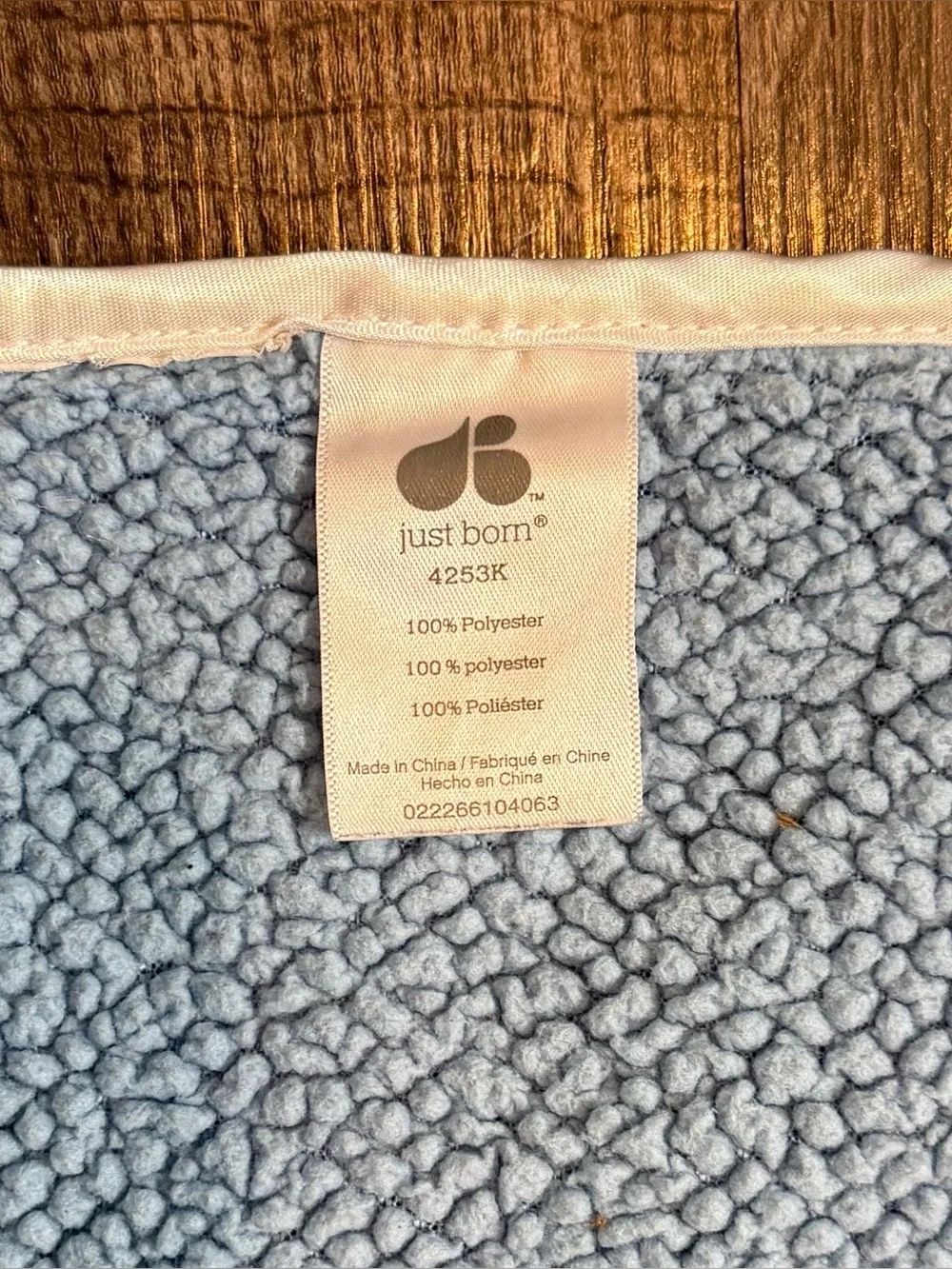 Just Born Checkered Gray Blue White Minky Baby Blanket Sherpa Satin Kids Clean